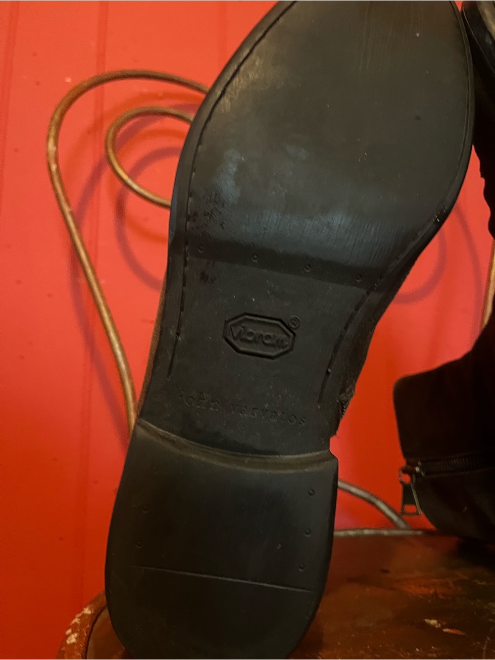 Men’s John Varvatos brown zip ankle boots 12 - Picture 6 of 7